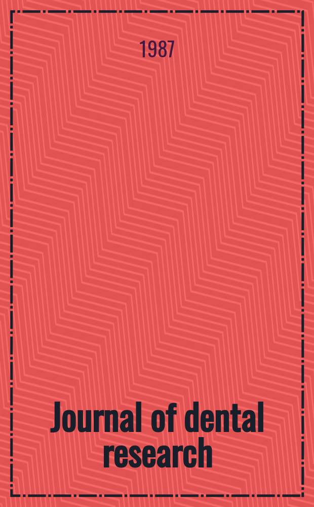 Journal of dental research : Off. publ. of the Intern. ass. for dental research. Vol.66, №4