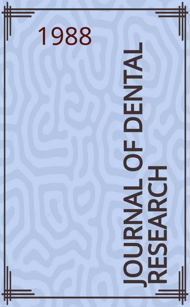 Journal of dental research : Off. publ. of the Intern. ass. for dental research. Vol.67, №2