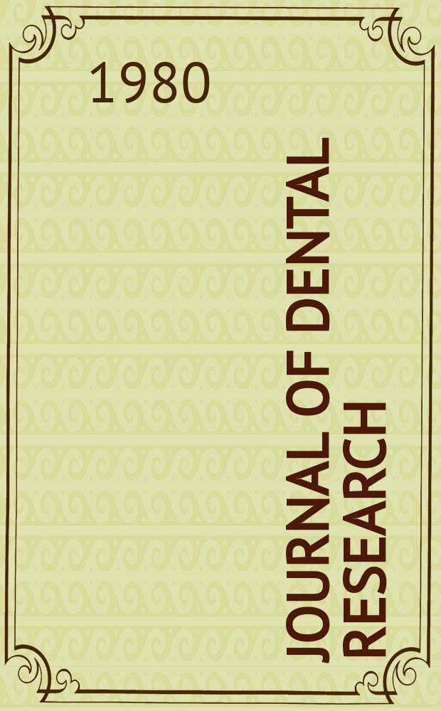 Journal of dental research : Off. publ. of the Intern. ass. for dental research. Vol.59, №11
