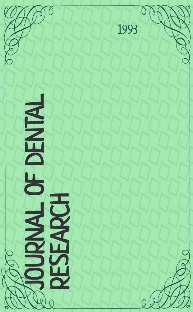 Journal of dental research : Off. publ. of the Intern. ass. for dental research. Vol.72, №5