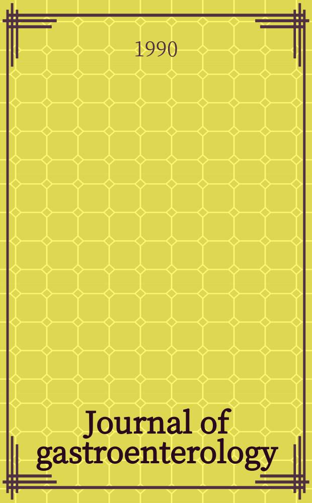 Journal of gastroenterology : Off. publ. of the Jap. soc. of gastroenterology. Vol.25, №1