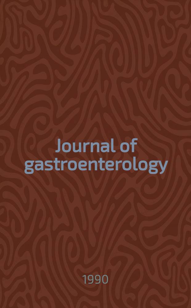 Journal of gastroenterology : Off. publ. of the Jap. soc. of gastroenterology. Vol.25, №6