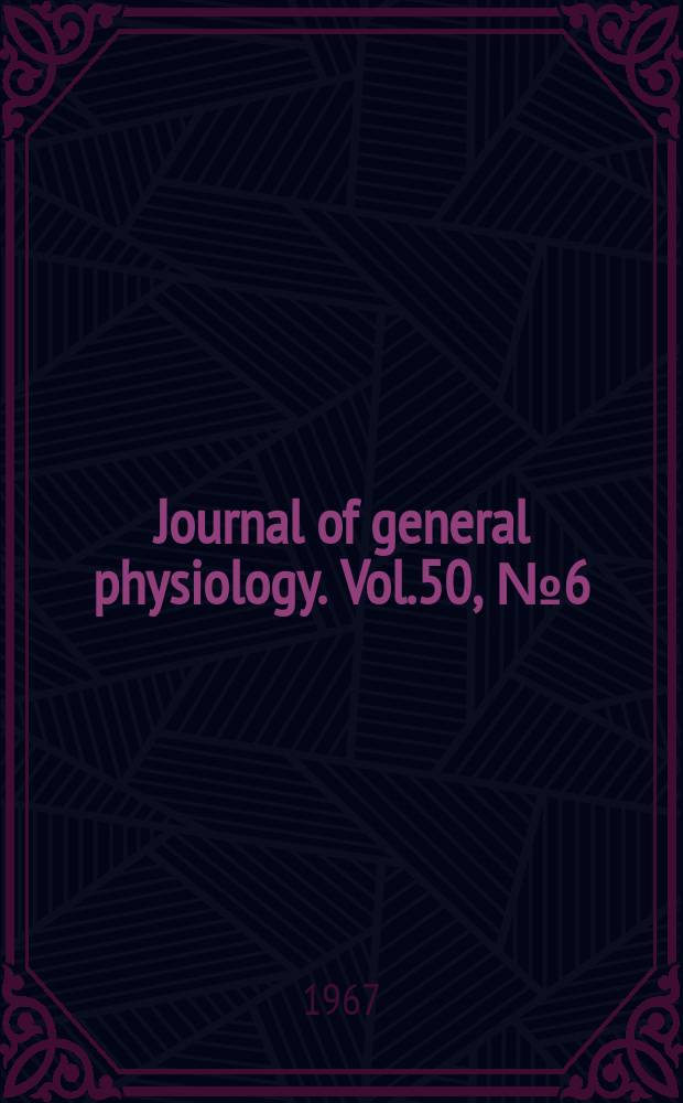 Journal of general physiology. Vol.50, №6(P.2) : The contractile process