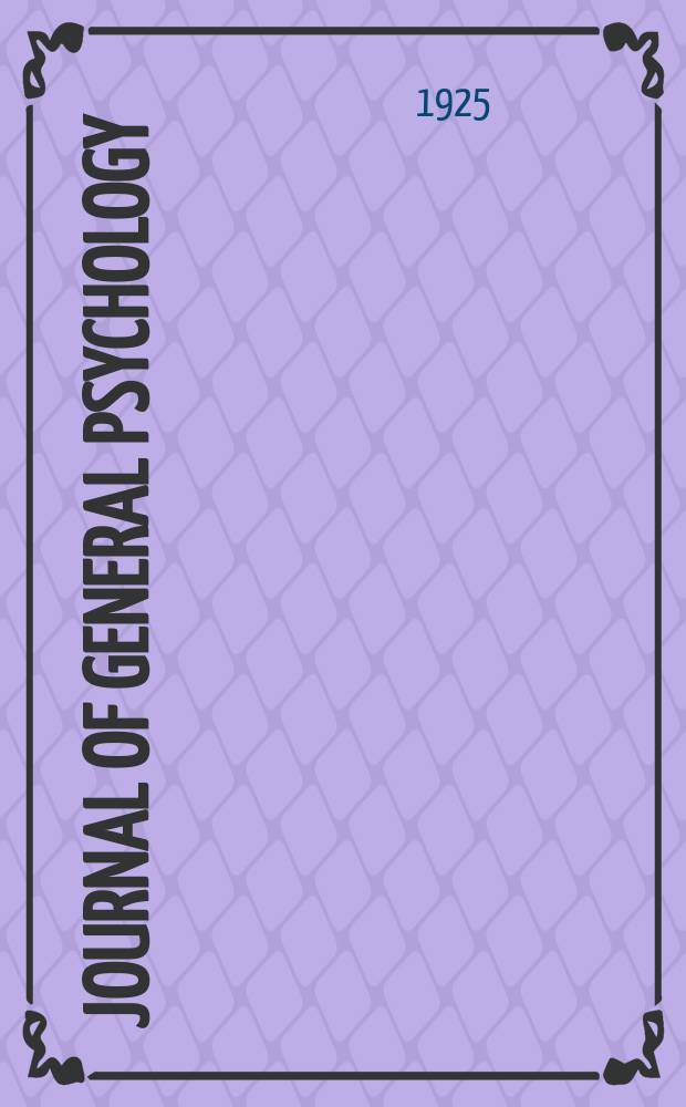 Journal of general psychology : Child behavior, animal behavior and comparative psychology