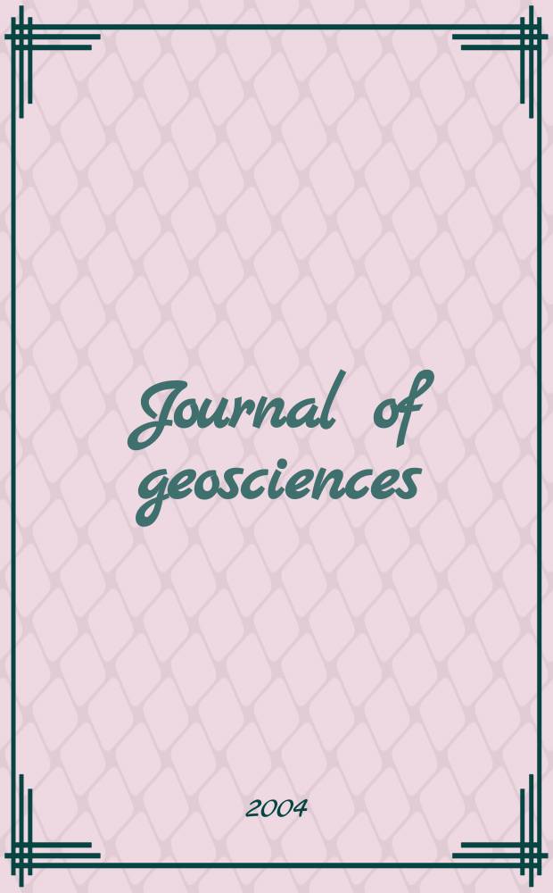 Journal of geosciences : Continuation of "Journal of the Inst. of polytechnics, Osaca city univ. Ser.G: Geoscience". Vol.47