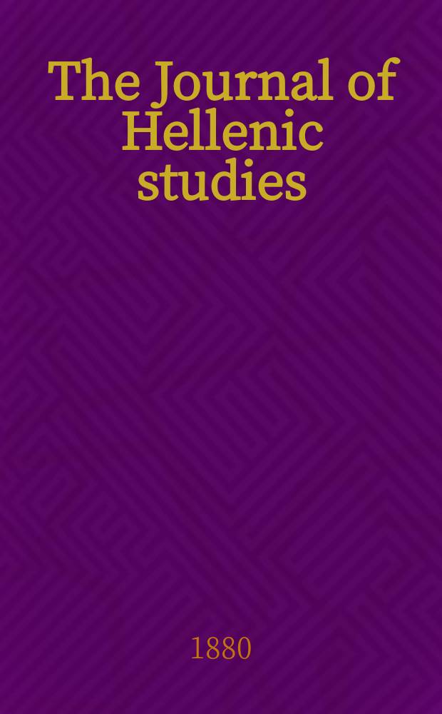 The Journal of Hellenic studies