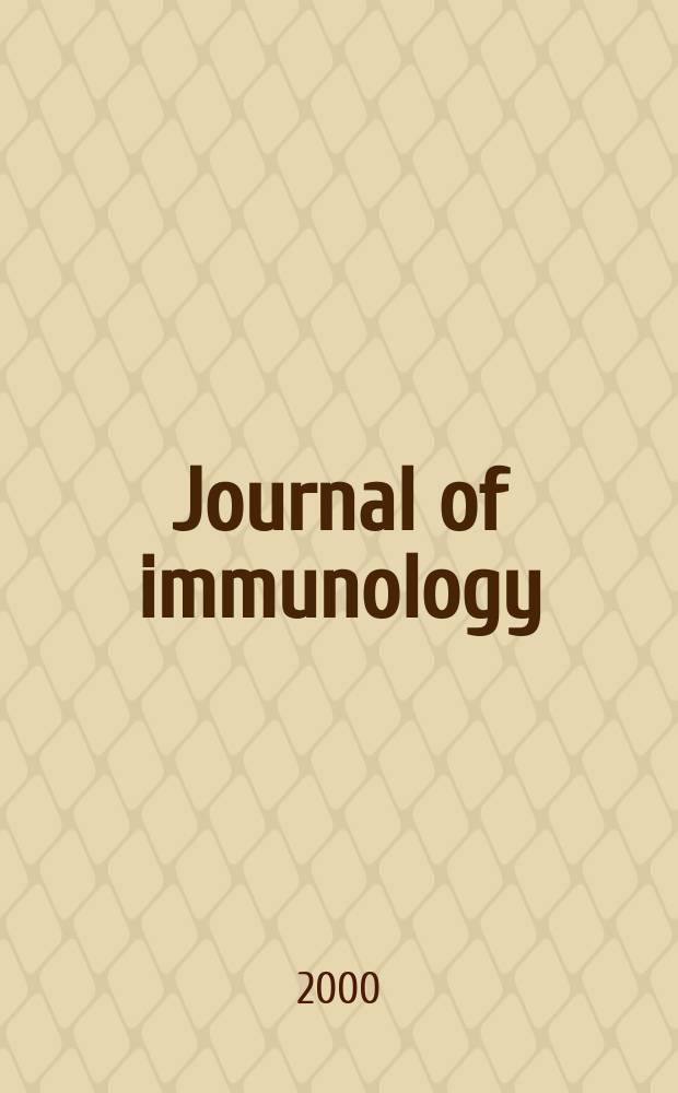 Journal of immunology : Publ. monthly by the American association of immunologists. Vol.165, №2