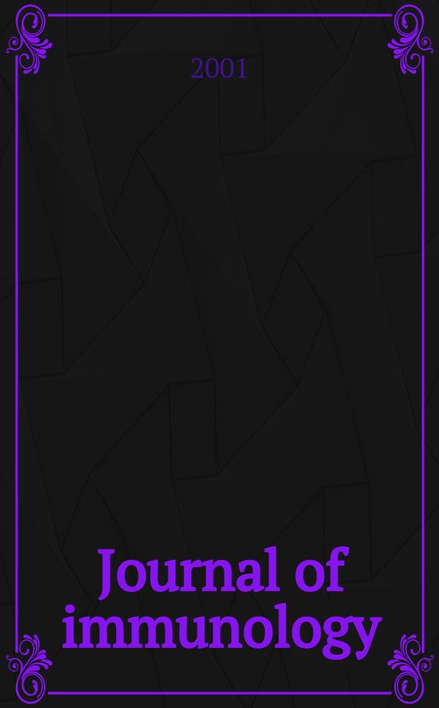 Journal of immunology : Publ. monthly by the American association of immunologists. Vol.166, №8