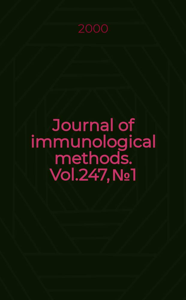 Journal of immunological methods. Vol.247, №1/2