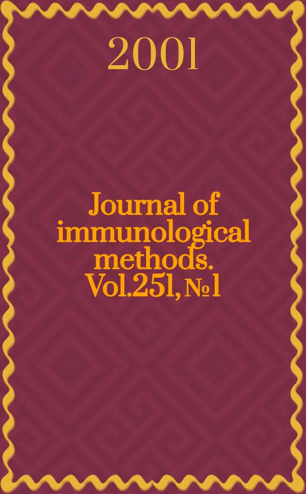 Journal of immunological methods. Vol.251, №1/2