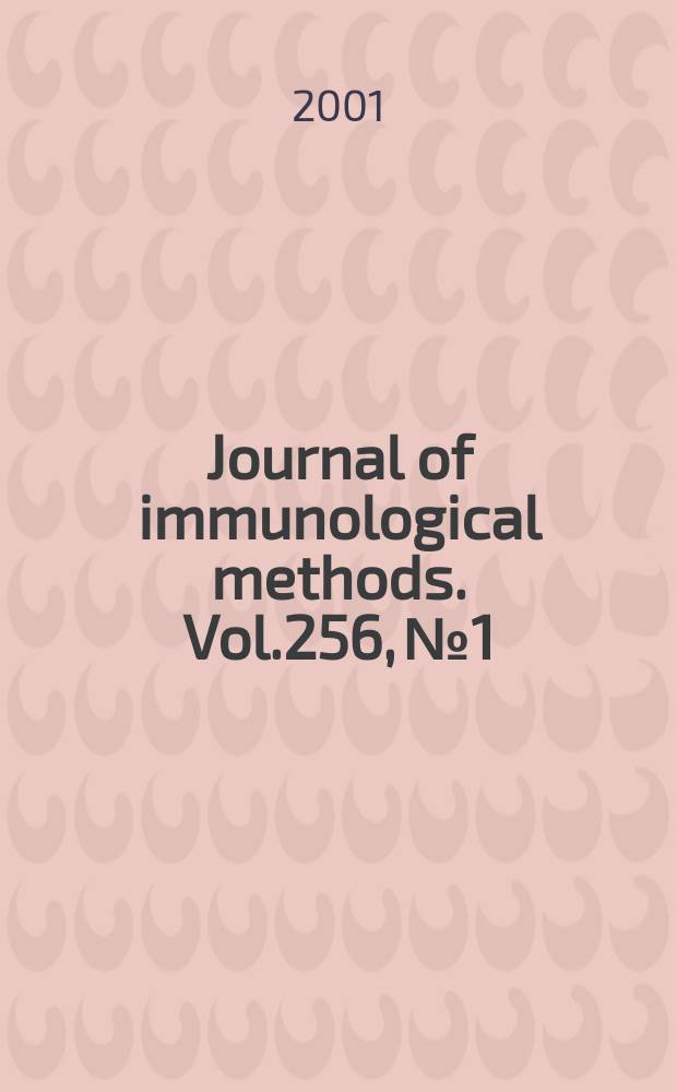 Journal of immunological methods. Vol.256, №1/2
