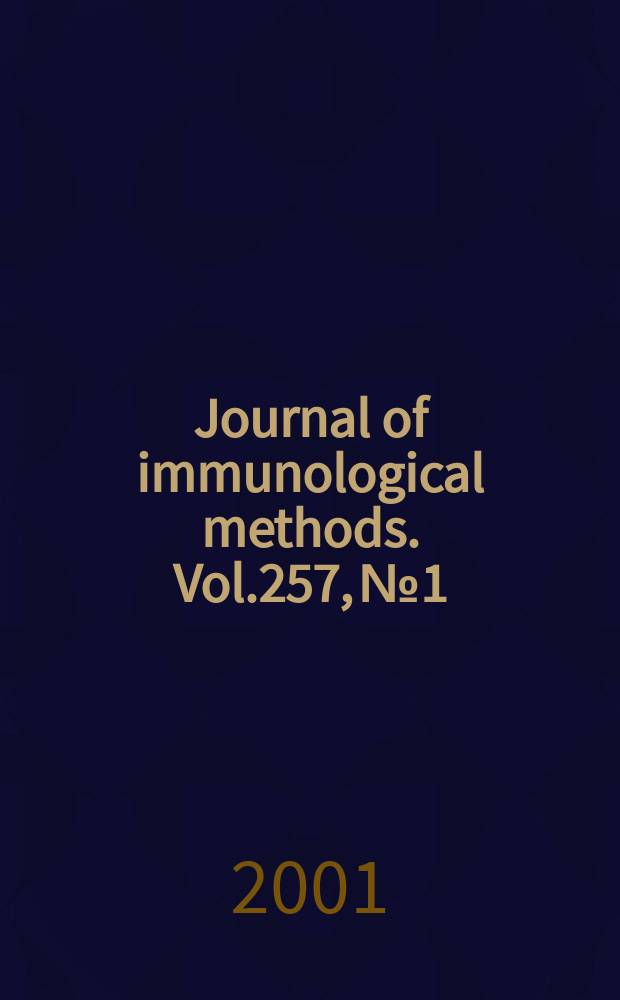Journal of immunological methods. Vol.257, №1/2