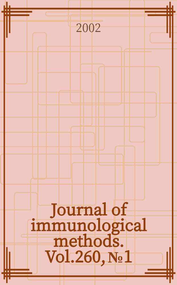 Journal of immunological methods. Vol.260, №1/2