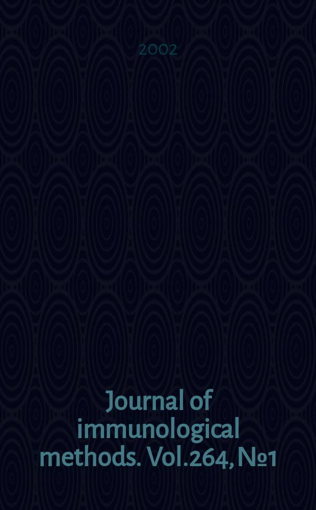 Journal of immunological methods. Vol.264, №1/2