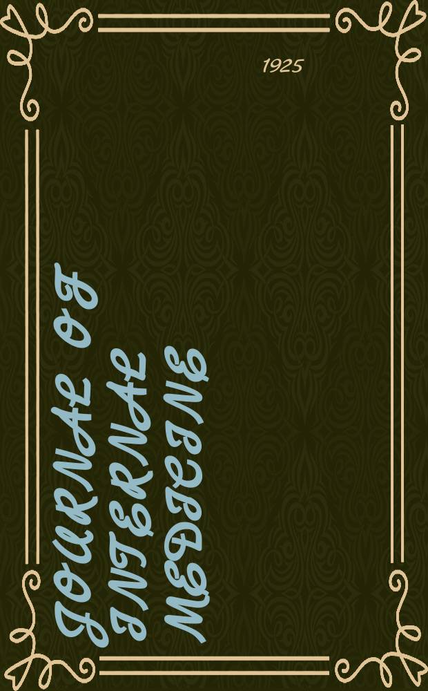 Journal of internal medicine : Formerly Acta medica Scandinavica