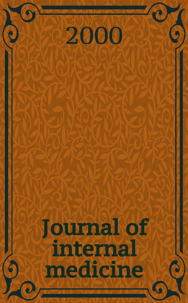 Journal of internal medicine : Formerly Acta medica Scandinavica. Vol.247, №1