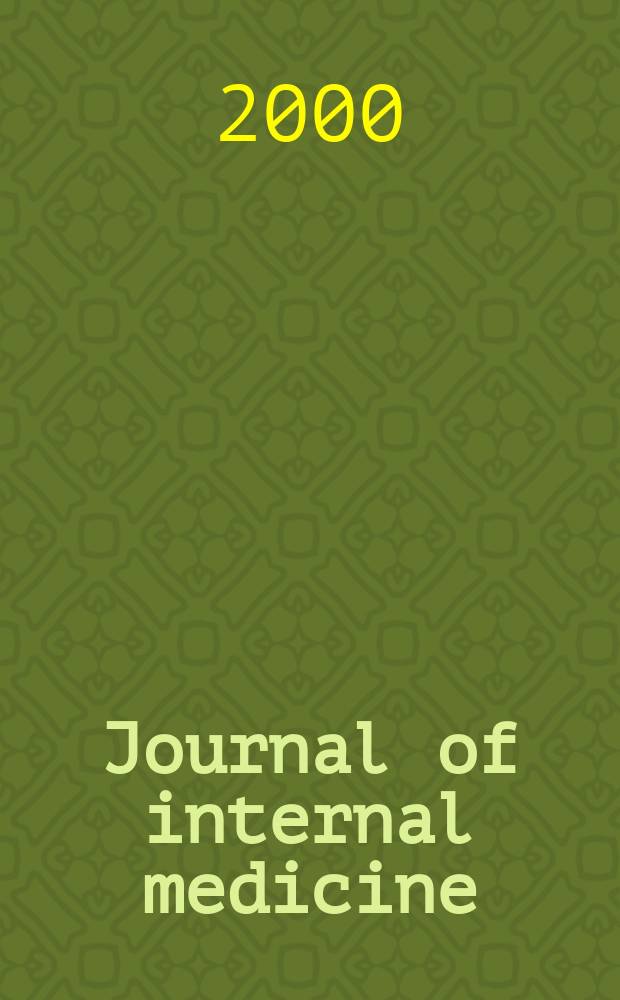Journal of internal medicine : Formerly Acta medica Scandinavica. Vol.247, №2