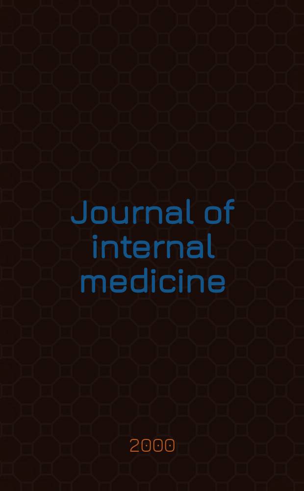 Journal of internal medicine : Formerly Acta medica Scandinavica. Vol.248, №1