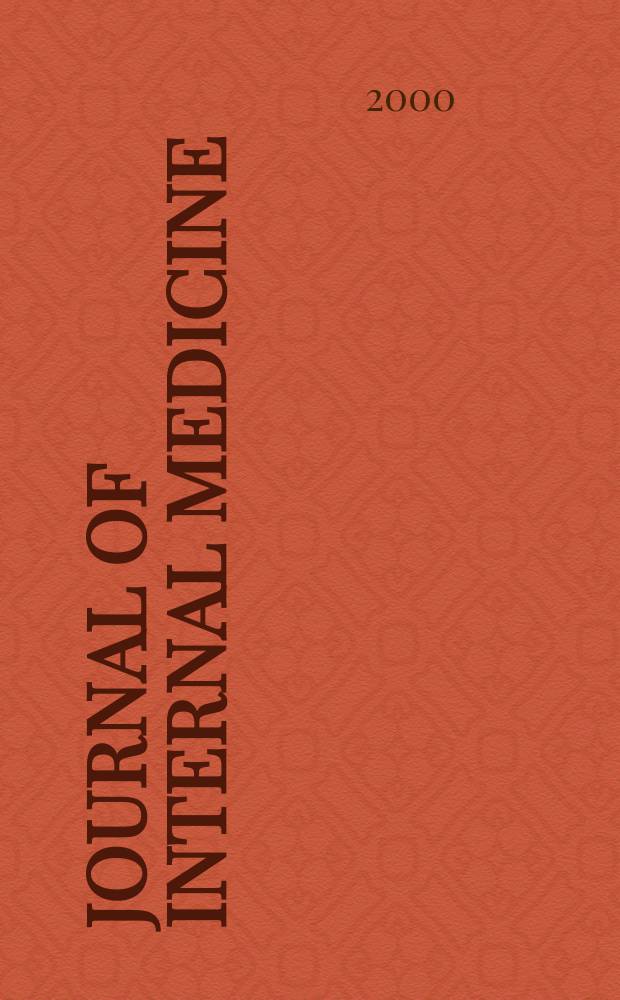 Journal of internal medicine : Formerly Acta medica Scandinavica. Vol.248, №4