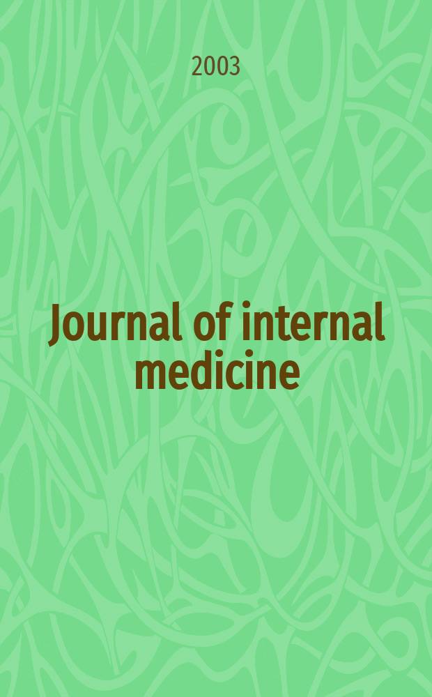 Journal of internal medicine : Formerly Acta medica Scandinavica. Vol.253, №3