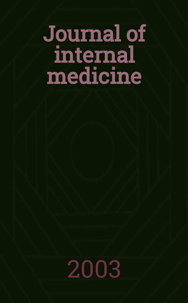 Journal of internal medicine : Formerly Acta medica Scandinavica. Vol.254, №3