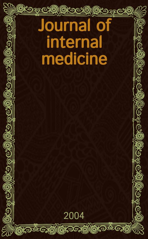 Journal of internal medicine : Formerly Acta medica Scandinavica. Vol.255, №6