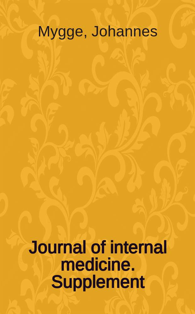 Journal of internal medicine. Supplement : Formerly: Acta medica Scandinavica. Suppl.32 : Étude sur l'éclosion épidémique de l'influenza