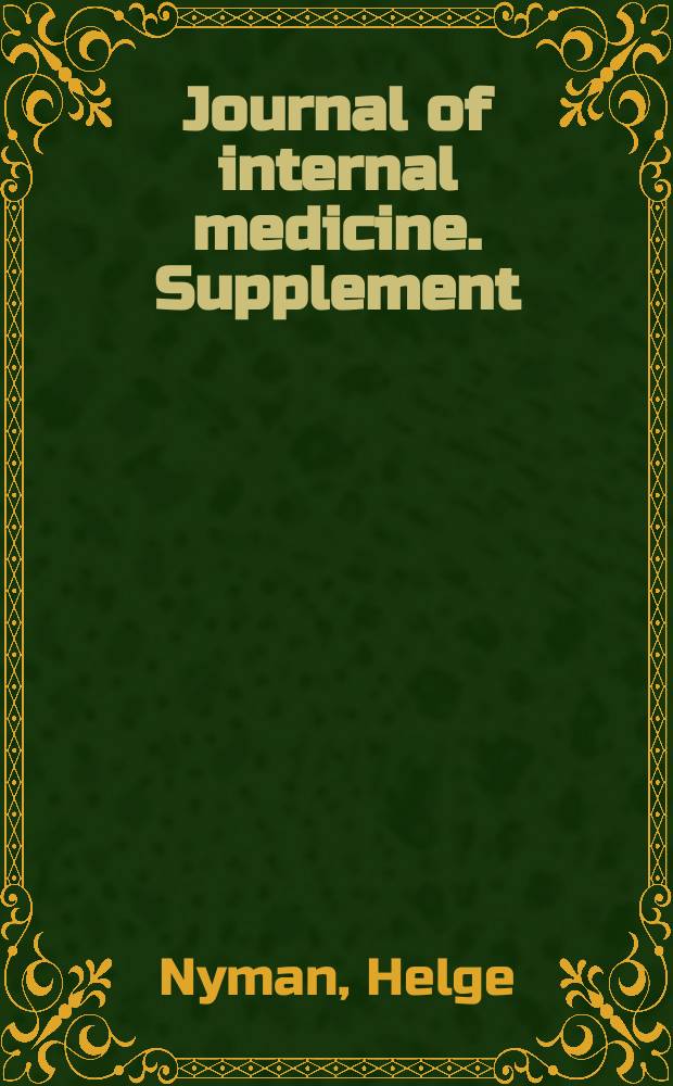 Journal of internal medicine. Supplement : Formerly: Acta medica Scandinavica. 47 : Studien über Fälle, die mit Achylie resp. Hypochylie assoziiert sind oder eine Tendenz zu derartigen Sekretionsanomalien zeigen