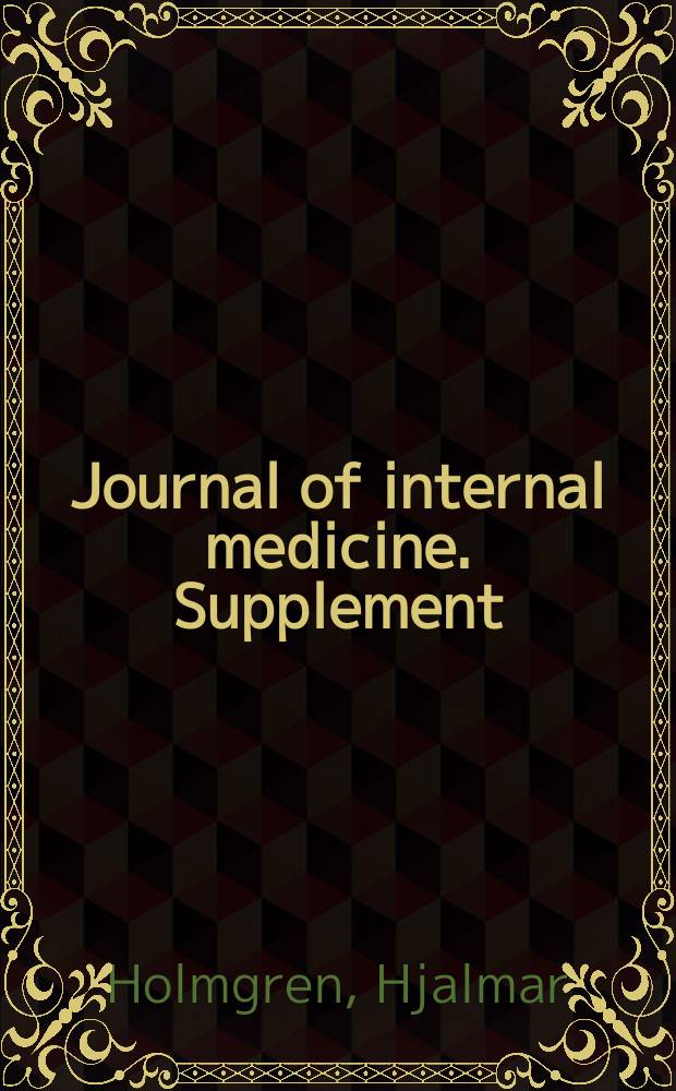 Journal of internal medicine. Supplement : Formerly: Acta medica Scandinavica. 74 : Studien über 24-stundenrythmische Variationen des Darm-, Lungen- und Leberfettes