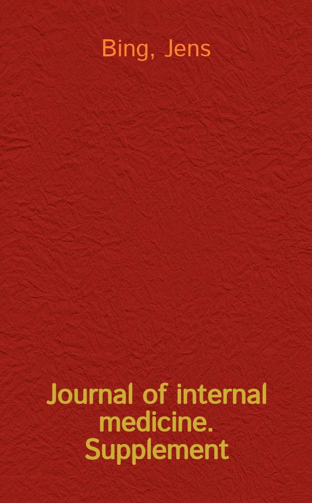 Journal of internal medicine. Supplement : Formerly: Acta medica Scandinavica. 76 : Studies on proteinuria "Albuminuria"