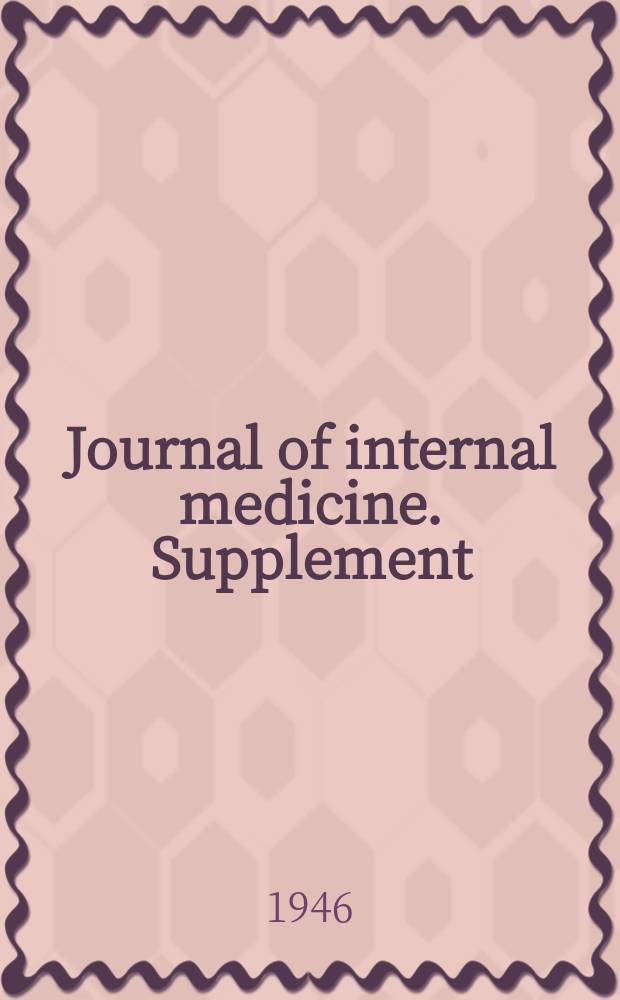 Journal of internal medicine. Supplement : Formerly: Acta medica Scandinavica. Suppl.179 : On the distribution of the morbidity of epidemic diseases with regard to age