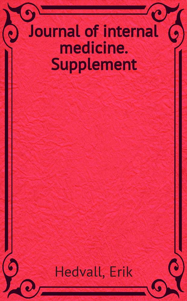 Journal of internal medicine. Supplement : Formerly: Acta medica Scandinavica. Suppl.181 : Tuberculosis incipiens