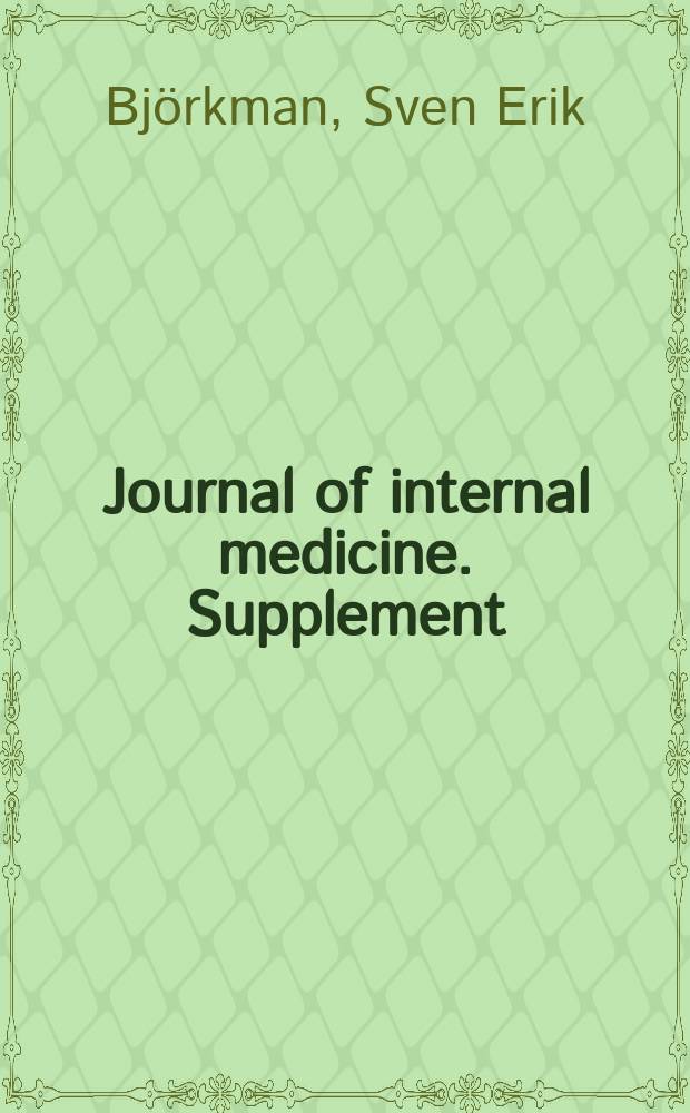 Journal of internal medicine. Supplement : Formerly: Acta medica Scandinavica. Suppl.191 : The splenic circulation