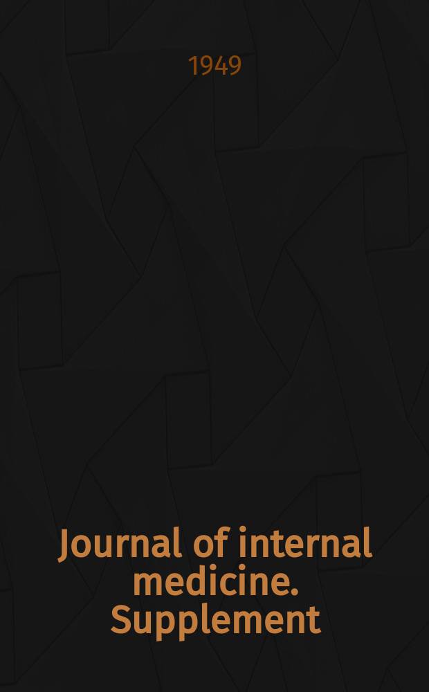 Journal of internal medicine. Supplement : Formerly: Acta medica Scandinavica. Suppl.225 : Some experimental studies on the erythropoietic effect of yellow bone marrow extracts and batyl alcohol