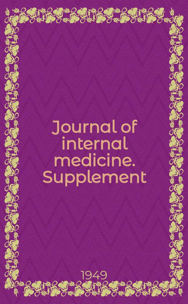 Journal of internal medicine. Supplement : Formerly: Acta medica Scandinavica. Suppl.233 : Über die Rheumatismusmorbidität durch Krankenkassenmaterial beleuchtet
