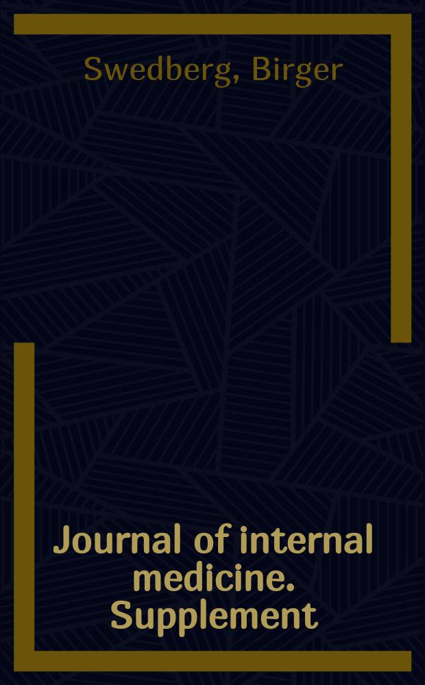 Journal of internal medicine. Supplement : Formerly: Acta medica Scandinavica. Suppl.254 : Studies in experimental tuberculosis