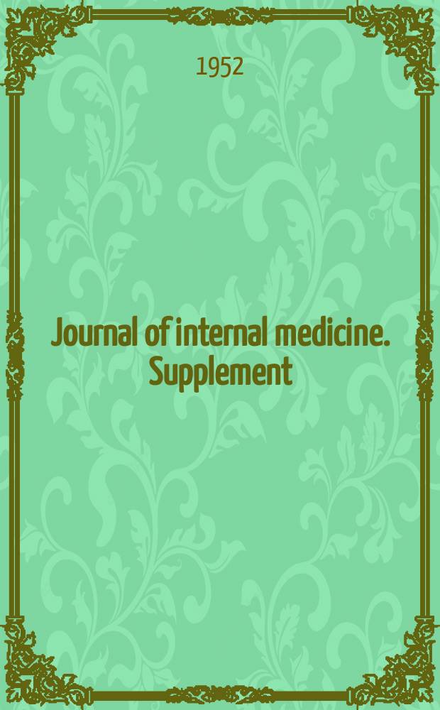 Journal of internal medicine. Supplement : Formerly: Acta medica Scandinavica. Suppl.274 : Famine disease in German concentration camps