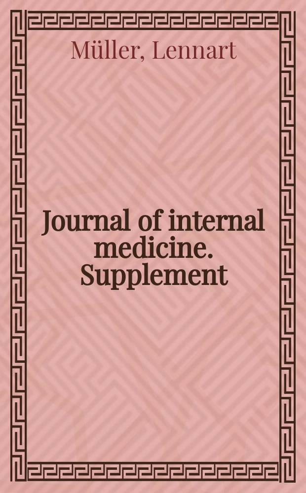 Journal of internal medicine. Supplement : Formerly: Acta medica Scandinavica. Suppl.283 : Werner's syndrome