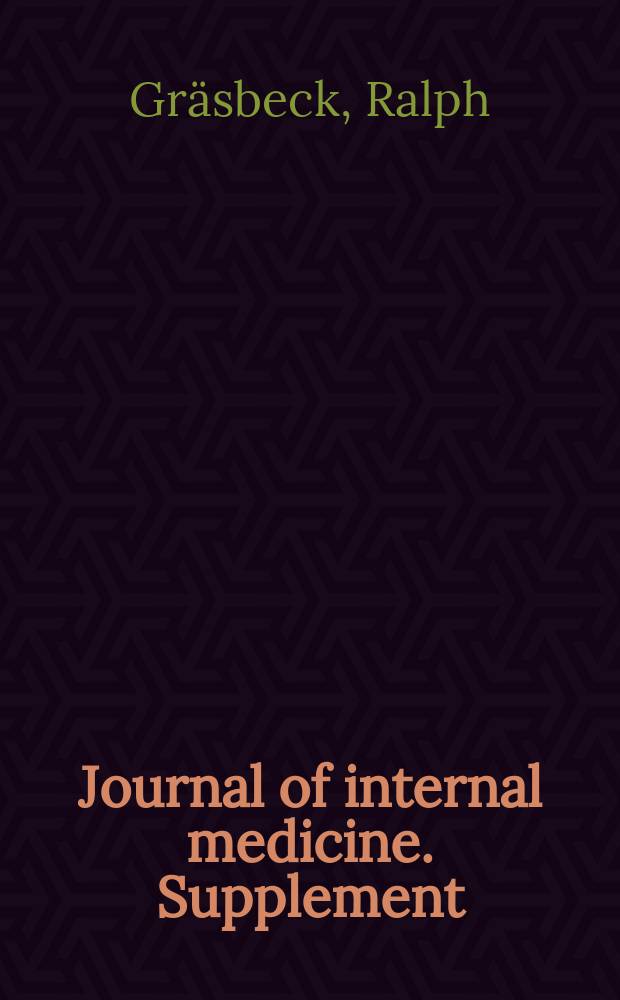 Journal of internal medicine. Supplement : Formerly: Acta medica Scandinavica. Suppl.314 : Studies on the vitamin B 12-binding principle and other biocolloids of human gastric juice