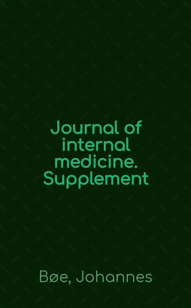 Journal of internal medicine. Supplement : Formerly: Acta medica Scandinavica. Suppl.321 : The blood pressure in a population