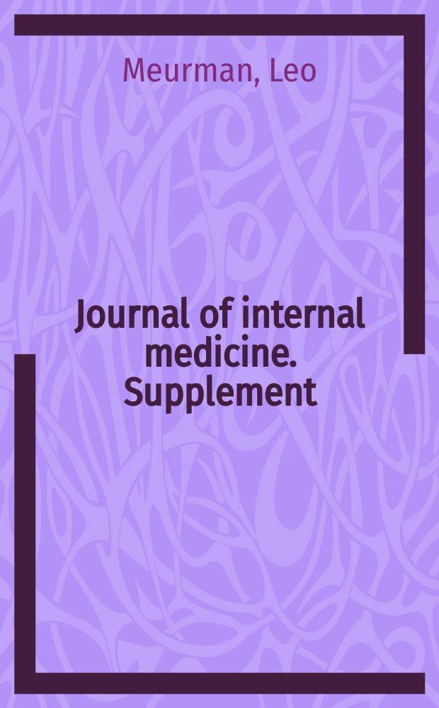Journal of internal medicine. Supplement : Formerly: Acta medica Scandinavica : On the distribution and kinetics of injected I¹³¹ Rose Bengal