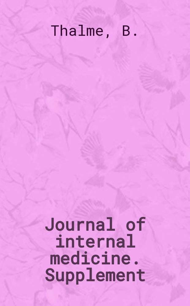 Journal of internal medicine. Supplement : Formerly: Acta medica Scandinavica : A system of microliter methods suitable for routine clinical work