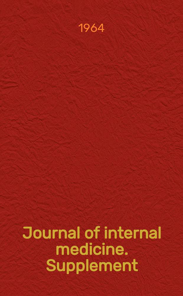 Journal of internal medicine. Supplement : Formerly: Acta medica Scandinavica : Articles dedicated to Bertel von Bonsdorff on his 60th birthday