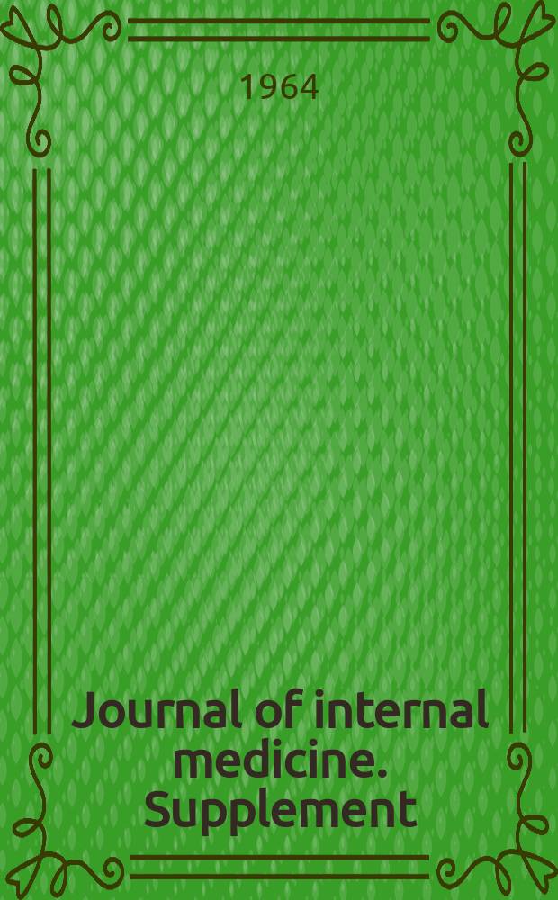 Journal of internal medicine. Supplement : Formerly: Acta medica Scandinavica : A study of bronchial asthma