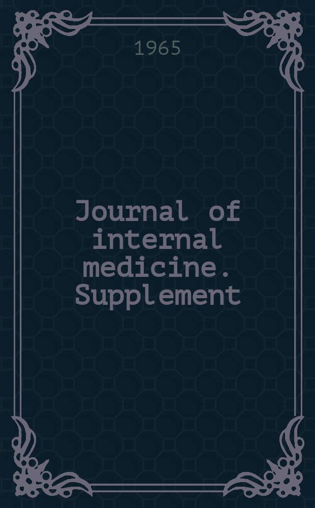 Journal of internal medicine. Supplement : Formerly: Acta medica Scandinavica : Individual plasma phospholipids