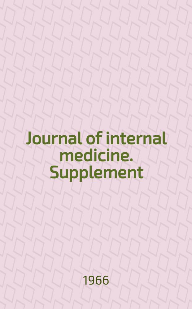 Journal of internal medicine. Supplement : Formerly: Acta medica Scandinavica : Epsilon-aminocaproic acid (E-ACA) as a therapeutic agent based on 5 year's clinical experience