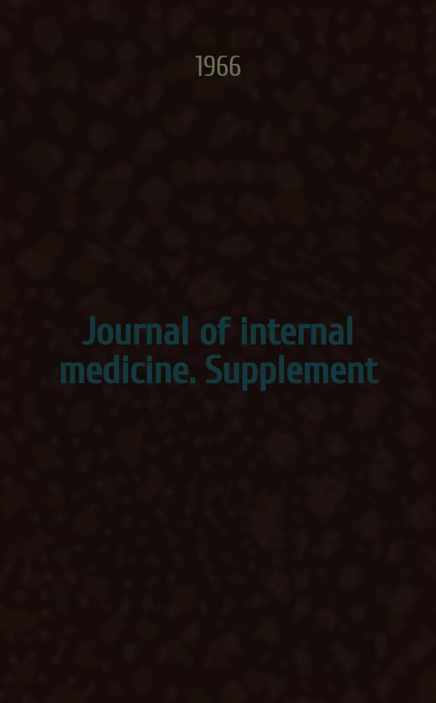 Journal of internal medicine. Supplement : Formerly: Acta medica Scandinavica : Smallpox outbreak and vaccination problems in Stockholm, Sweden, 1963