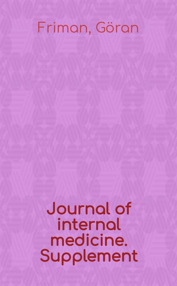 Journal of internal medicine. Supplement : Formerly: Acta medica Scandinavica : Effects of acute infectious disease on circulatory functionf