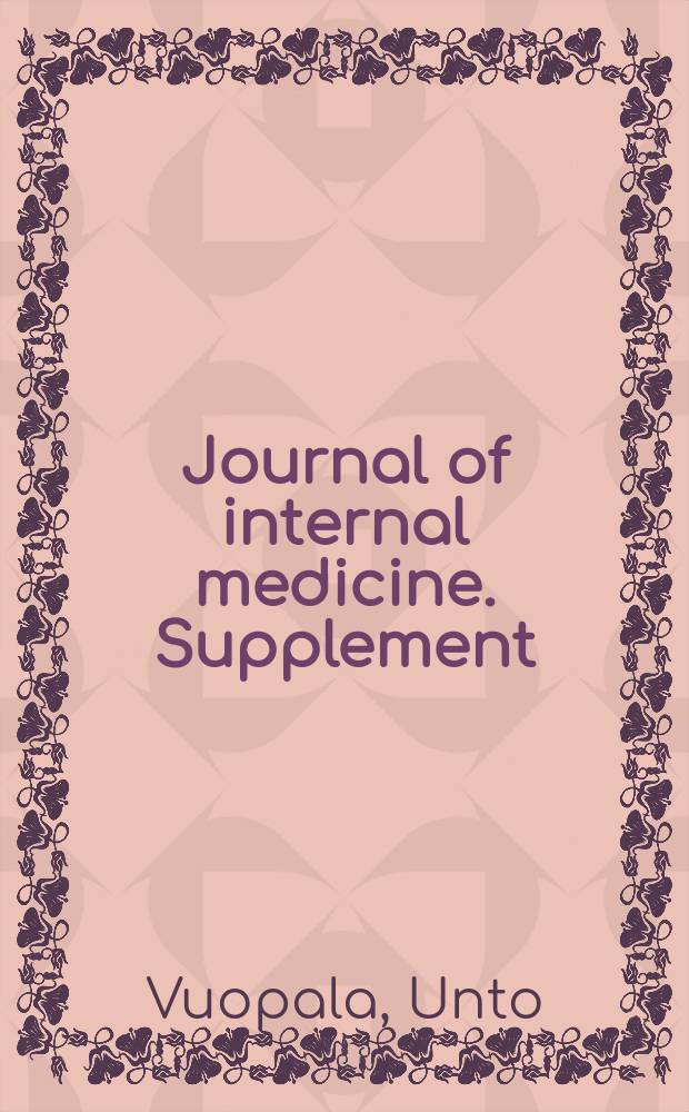 Journal of internal medicine. Supplement : Formerly: Acta medica Scandinavica : Resumption of work after myocardial infarction in Northern Finland