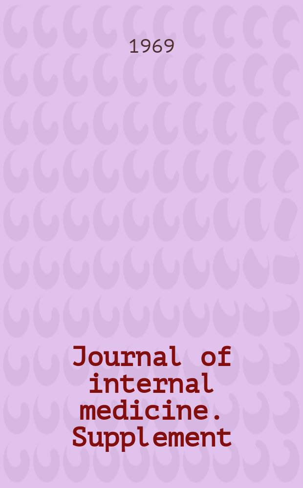 Journal of internal medicine. Supplement : Formerly: Acta medica Scandinavica : Glucocorticoids in internal medicine